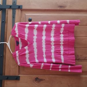 Tie dye pink hooded shirt size M